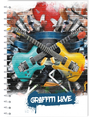 Блокнот А5, пластикова обкладинка, спіраль, 80 арк., клітинка, E21957-01