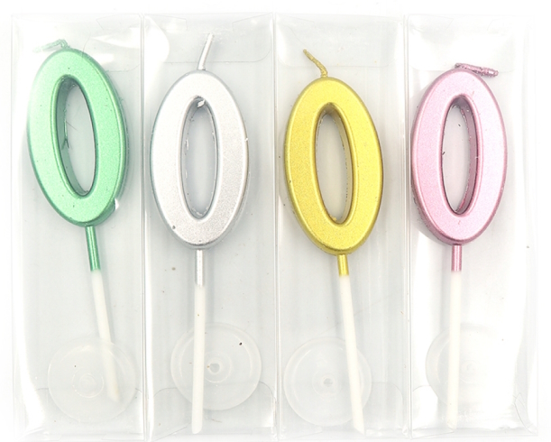 DSCN9373 Свічка для торта Цифра 0, блістер