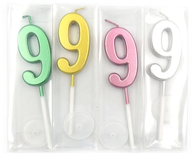 DSCN9373 Свічка для торта Цифра 9, блістер