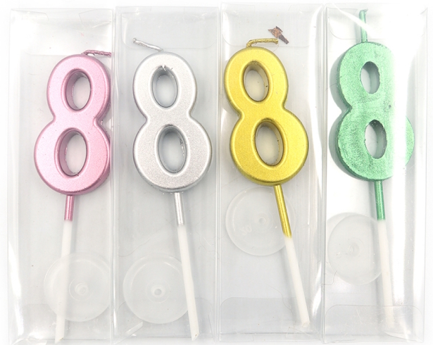 DSCN9373 Свічка для торта Цифра 8, блістер