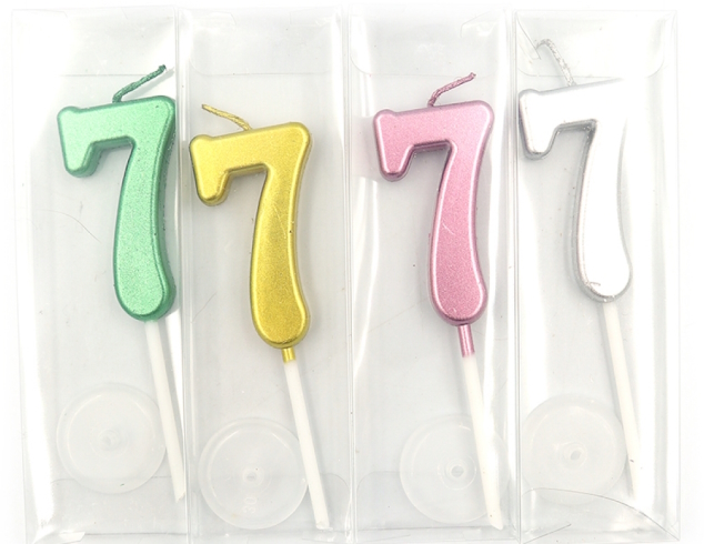 DSCN9373 Свічка для торта Цифра 7, блістер