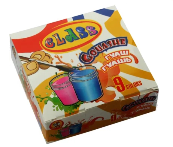 Фарби гуашеві 9кол.,90 мл., 7618,CLASS