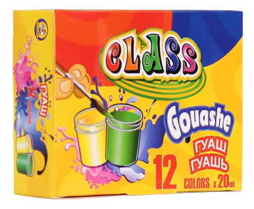 Фарби гуашеві 12кол.,240 мл., 7620,CLASS