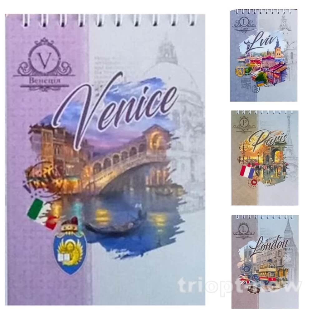 Нотатник А6, 80 арк, пруж., серія 