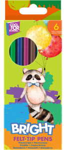 Фломастери Animal story, 6 кольорів, CF15228