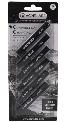 CCP-01 Деревне вугілля Acmeliae, 10x10x80mm soft, medium, hard 6шт.1шт/єтік