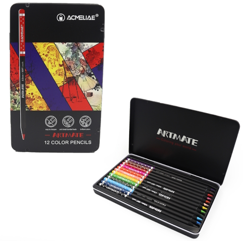 43567 Набір кольор. олівців Acmeliae 12шт.Soft 4.0mm , метал. коробка 1шт/єтік