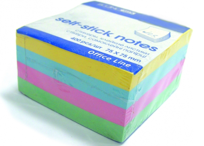 Стікери Economix, 75х75, 4 кольори, 400 арк., E20937