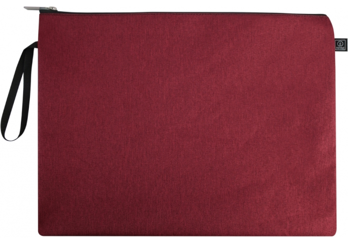 Папка для документів, текстильна, А4+, бургунді, O95204