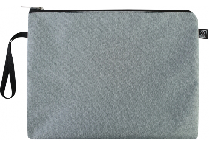 Папка для документів, текстильна, В5+, сіра, O95214