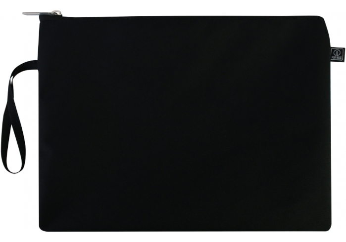 Папка для документів, текстильна, В5+, чорна, O95219