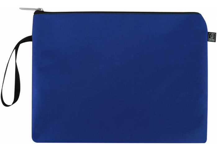 Папка для документів, текстильна, В5+, синя, O95220