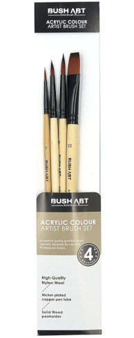 AS440-1 Набір пензлів для акрил фарб Art Nation кругл.1#,кругл.3#, кругл.6#,плоск.1/2, 3ш 1шт/этик