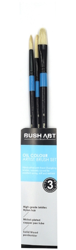 LO59033-1 Набір пензлів для масл фарб Art Nation кругл. 4#, овал. 6#, плоск. 8#, 3шт..1шт/этик