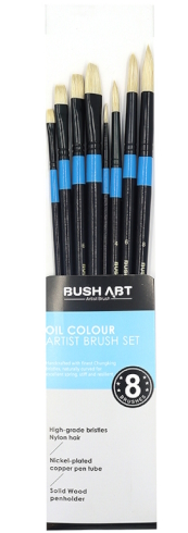 LO59088-1 Набір пензлів для масл фарб Art Nation плоск.2#,4#,6#,8#,кругл.2#,4#,6#,8#,8шт.1шт/этик