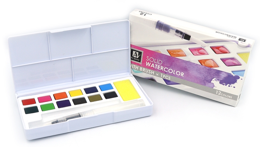 SDW12 Набір акварельних фарб Art Nation 12кол. 1шт/этик.