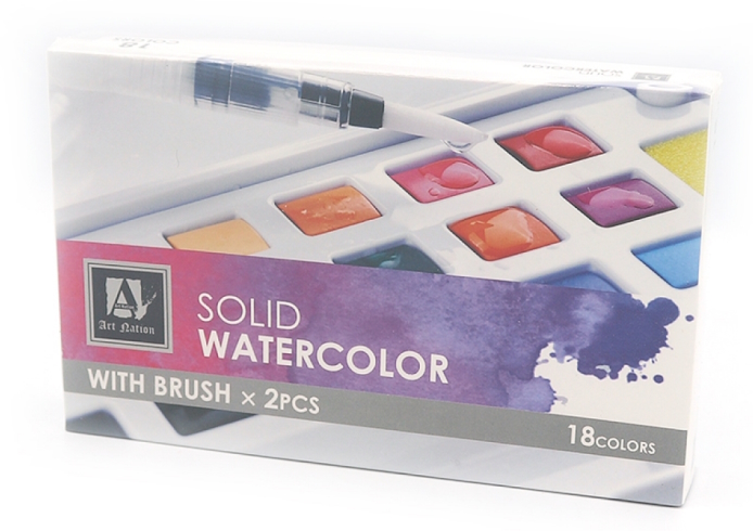 SDW18 Набір акварельних фарб Art Nation 18кол. 1шт/этик.