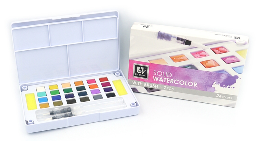 SDW24 Набір акварельних фарб Art Nation 24кол. 1шт/этик.