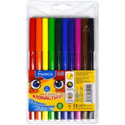 Фломастери 10 кольорів Super Washable, Marco, 1690-10