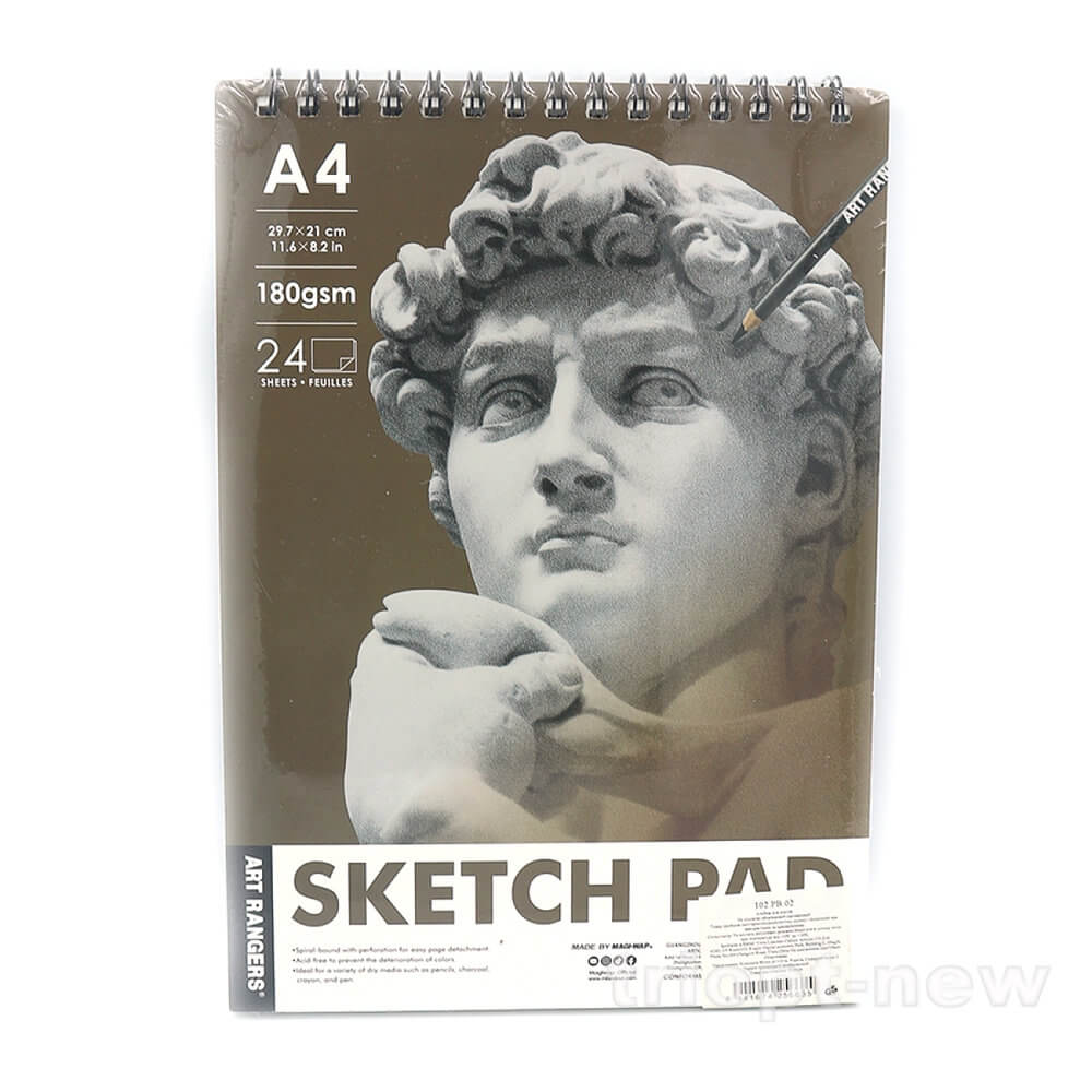 102.PB.02 Альбом для ескізів Art Nation SKETCH pad, А4, 24аркуша, 180gsm, на спіралі, 1шт/етик
