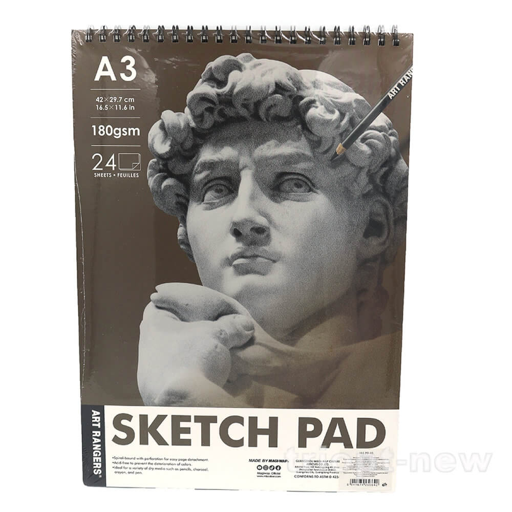 102.PB.03 Альбом для ескізів Art Nation SKETCH pad, А3, 24аркуша, 180gsm, на спіралі, 1шт/етик