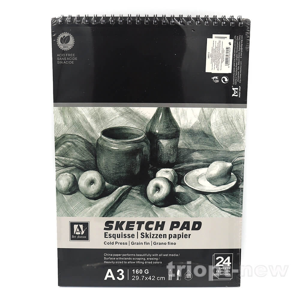 6002-S Скетчбук Art Nation A3 24 стор., 160 г/кв.м  1шт/єтик
