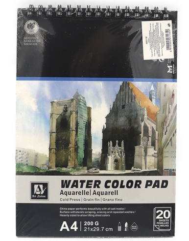 6003-W Блокнот акварельний Art Nation A4 20 стор., 200 г/кв.м1шт/єтик