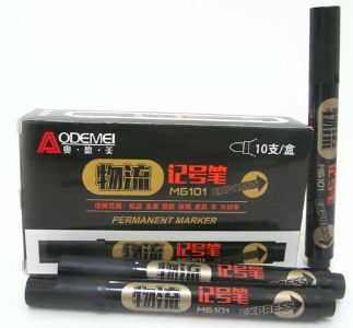 M6101BK Маркер перманент.  Aodemei, чорн. 10/етик