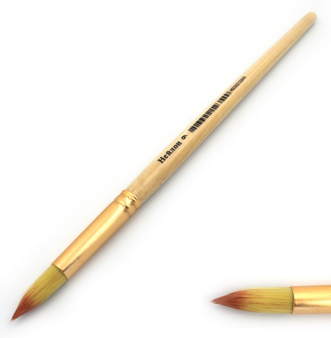 N-9#Пензлики нейлон кругл 23см (ГОСТ рос.№9) .