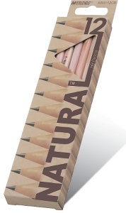 Олівці графітні НВ шестигранні, Natural - Cedarlite, Marco, 6000-12CB