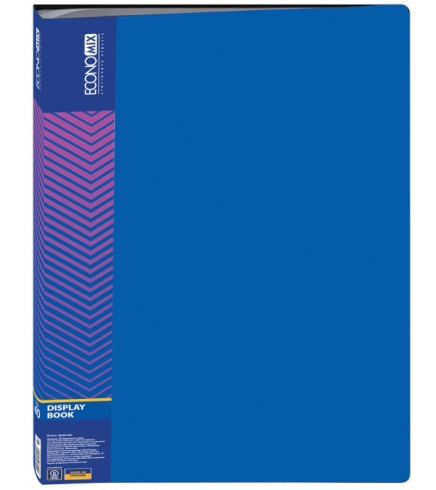 Папка А4 з 40 файлами Economix, синя, E30604-02