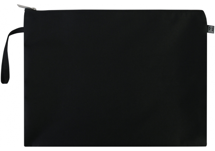 Папка для документів, текстильна, А4+, чорна, O95207