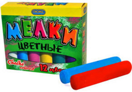 Крейда кольорова кругла 12кол. асфальт №КРУ-12 карт. уп 