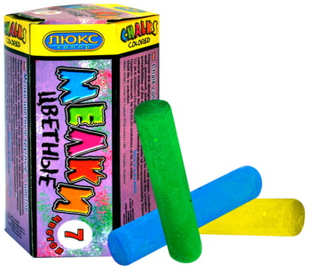 Крейда кольорова кругла 7кол. асфальт №КРУ-7 карт. уп 