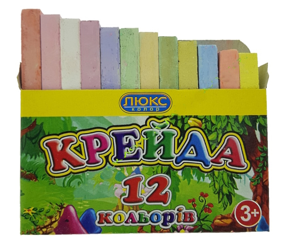Крейда кольрова_12кол. квадр. № КК1412(912) 