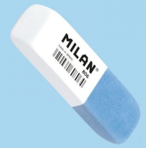 CCM806BA Ластик прямокут. біло-синій з фаск. 