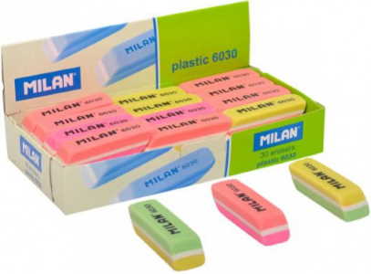 CPM6030 Гумка прямокут. двукольор з фаскою 