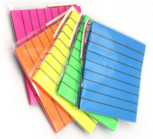 DSCN0607 Папір для нотаток в лінію Josef Otten PET Neon 50шт., 75мм*75мм 1шт/єтік