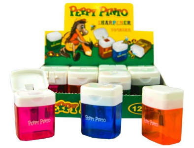 Чинка B-23 пластикова з контейнером одинарна, ТМ