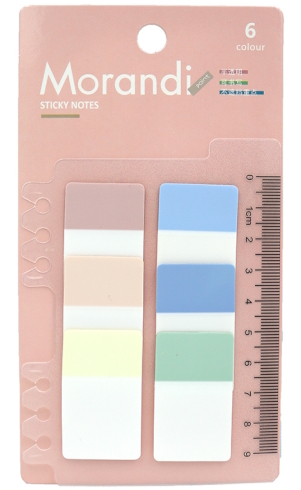 P87 Папір для нотаток PET 6кол., 60шт.25мм*42мм 1шт/єтик