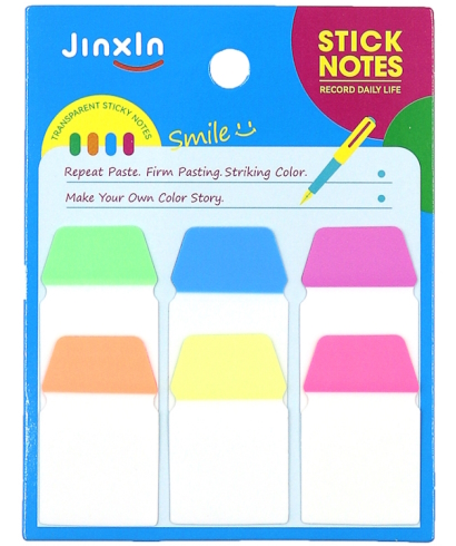 P88 Папір для нотаток PET прозорий 6кол., 60шт.40мм*25мм 1шт/єтик