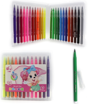 215-24 Набір фломастер-пензлик  пласт уп.