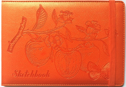 Скетчбук  100г , N9311,Кожзам,А5, на резинці 64 аркуші, чисті аркуші