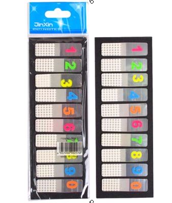 Р18-10-К Стікери для нотаток  неон Цифри 5 кольорів 