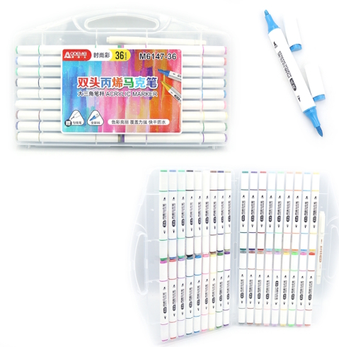 M6147-36 Набір двостор. скетчмаркерів акрил. Aodemei 36шт.