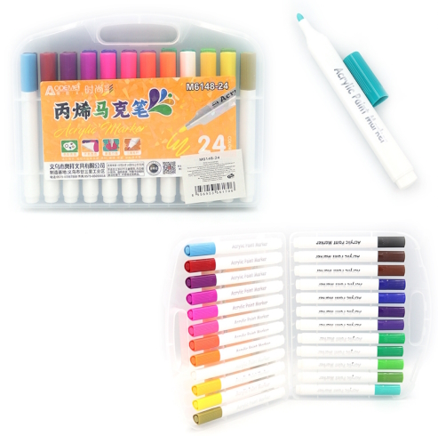 M6148-24 Набір маркерів акрил. Aodemei 24шт.