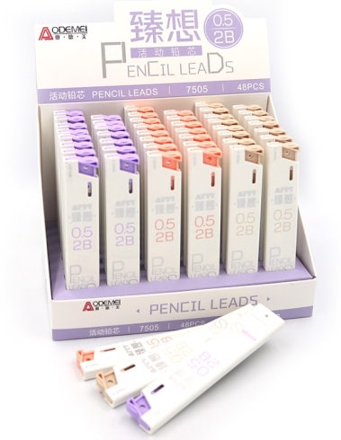7505-0,5 Грифель для каран. мех. Aodemei, 0,5мм 20шт*90мм 48етик