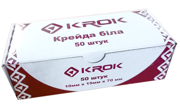 Крейда біла 50од. квадратна, KR-50