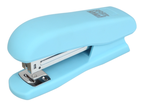 Степлер пластиковий RUBBER TOUCH до 20арк., блакитний, BM.4202-14