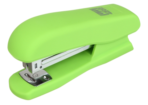 Степлер пластиковий RUBBER TOUCH до 20арк., св-зелений, BM.4202-15